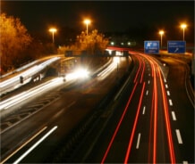 Autobahn von Essen bei Nacht Autobahn von Essen bei Nacht