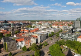 Luftaufnahme von Hannover bei Nacht Luftaufnahme von Hannover bei Nacht