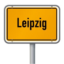 Ortsschild von Leipzig Ortsschild von Leipzig