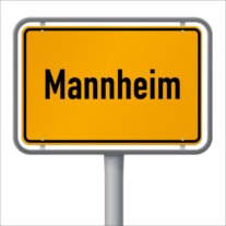 Ortsschild von Mannheim Ortsschild von Mannheim