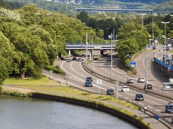 Autobahn in Saarbrücken Autobahn in Saarbrücken