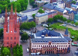 Luftaufnahme der Innenstadt von Wiesbaden Luftaufnahme der Innenstadt von Wiesbaden