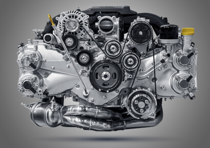 Motor eines Fahrzeugs in Nahaufnahme