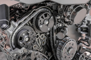 Aufnahme der Steuerkette an einem ausgebautem Motor